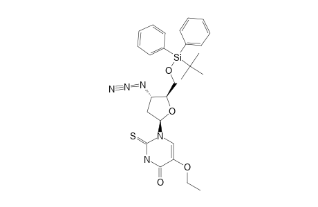 1-(3-AZIDO-5-O-TERT.-BUTYLDIPHENYLSILYL-2,3-DIDEOXY-BETA-D-ERYTHRO-PENTOFURANOSYL)-5-ETHOXY-2-THIOURACIL