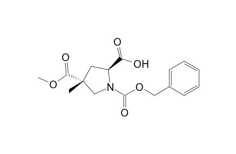 (2S,4R)-1-Benzyloxycarbonyl-4-methoxycarbonyl-4-methylpyrrolidine-2-carboxylic acid