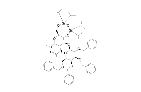 METHYL-O-(2,3,4,6-TETRA-O-BENZYL-BETA-D-GALACTOPYRANOSYL)-(1->3)-2-ACETAMIDO-2-DEOXY-4,6-O-(1,1,3,3-TETRAISOPROPYLDISILOXANE-1,3-DIYL))-ALPHA-D-GLUCOPYR
