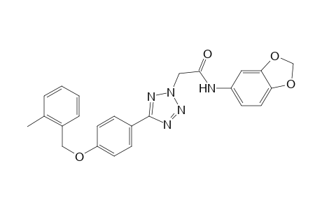 N-(1,3-benzodioxol-5-yl)-2-[5-[4-(2-methylbenzyl)oxyphenyl]tetrazol-2-yl]acetamide