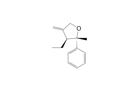trans-3-Ethyl-2-methyl-4-methylene-2-phenyloxolane