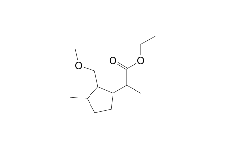 Ethyl [(2'-methoxymethyl-3'-methyl)cyclopent-1'-yl]-2-propanoate