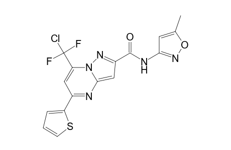 7-[chloranyl-bis(fluoranyl)methyl]-N-(5-methyl-1,2-oxazol-3-yl)-5-thiophen-2-yl-pyrazolo[1,5-a]pyrimidine-2-carboxamide