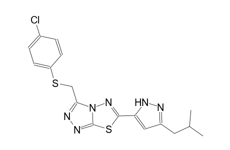 [1,2,4]triazolo[3,4-b][1,3,4]thiadiazole, 3-[[(4-chlorophenyl)thio]methyl]-6-[3-(2-methylpropyl)-1H-pyrazol-5-yl]-
