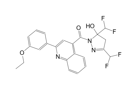 3,5-bis(difluoromethyl)-1-{[2-(3-ethoxyphenyl)-4-quinolinyl]carbonyl}-4,5-dihydro-1H-pyrazol-5-ol