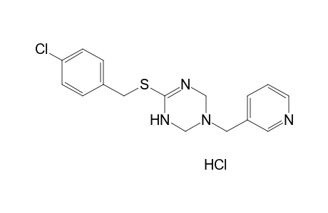 6-[(p-chlorobenzyl)thio]-3-[(3-pyridyl)methyl]-1,2,3,4-tetrahydro-s-triazine, monohydrochloride