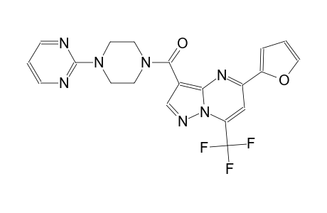 5-(2-furyl)-3-{[4-(2-pyrimidinyl)-1-piperazinyl]carbonyl}-7-(trifluoromethyl)pyrazolo[1,5-a]pyrimidine
