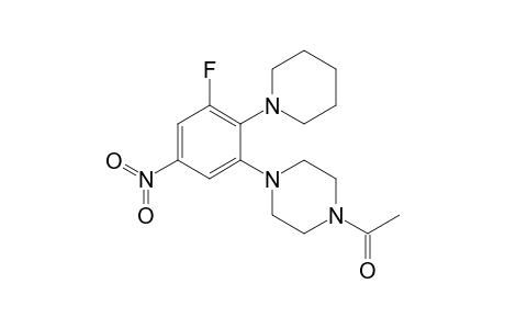 Ethanone, 1-[4-[3-fluoro-6-nitro-2-(1-piperidyl)phenyl]-1-piperazinyl]-