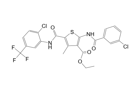 3-thiophenecarboxylic acid, 2-[(3-chlorobenzoyl)amino]-5-[[[2-chloro-5-(trifluoromethyl)phenyl]amino]carbonyl]-4-methyl-, ethyl ester