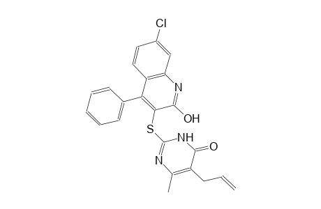 5-allyl-2-[(7-chloro-2-hydroxy-4-phenyl-3-quinolinyl)sulfanyl]-6-methyl-4(3H)-pyrimidinone