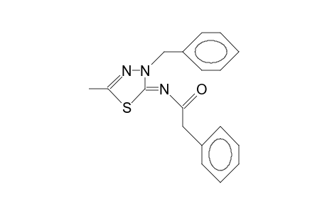 2-(2-Phenyl-acetimino)-3-benzyl-5-methyl-1,3,4-thiadiazolidine