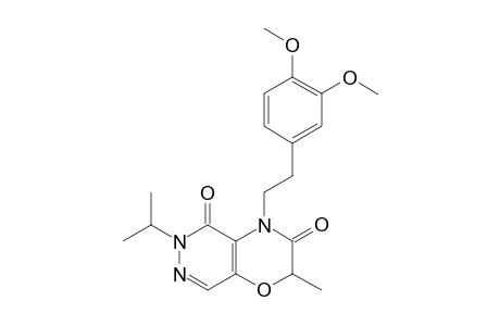 6-ISOPROPYL-2-METHYL-4-[2-(3,4-DIMETHOXYPHENYL)-ETHYL]-2H-PYRIDAZINO-[4,5-B]-[1,4]-OXAZINE-3,5-DIONE