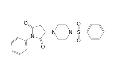 2,5-pyrrolidinedione, 1-phenyl-3-[4-(phenylsulfonyl)-1-piperazinyl]-