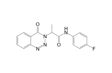 1,2,3-Benzotriazine-3-acetamide, N-(4-fluorophenyl)-3,4-dihydro-.alpha.-methyl-4-oxo-