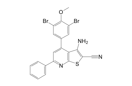 3-Amino-4-(3,5-dibromo-4-methoxyphenyl)-6-phenylthieno[2,3-b]pyridine-2-carbonitrile