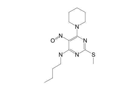 N-BUTYL-2-METHYLTHIO-5-NITROSO-6-(PIPERIDIN-1-YL)-PYRIMIDIN-4-AMINE