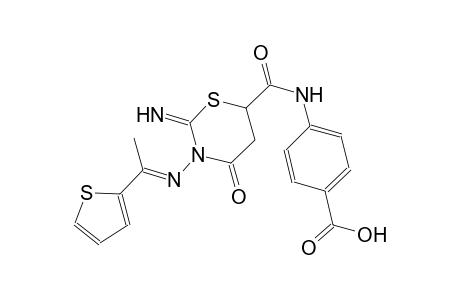 benzoic acid, 4-[[[tetrahydro-2-imino-4-oxo-3-[[(E)-1-(2-thienyl)ethylidene]amino]-2H-1,3-thiazin-6-yl]carbonyl]amino]-