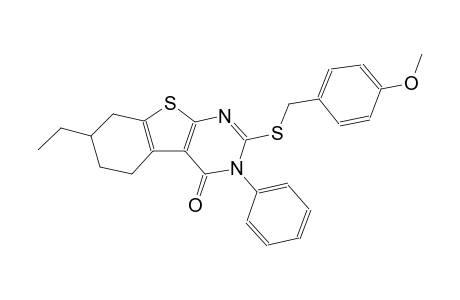 benzo[4,5]thieno[2,3-d]pyrimidin-4(3H)-one, 7-ethyl-5,6,7,8-tetrahydro-2-[[(4-methoxyphenyl)methyl]thio]-3-phenyl-