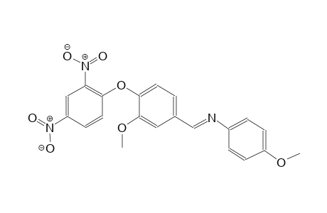 benzenamine, N-[(E)-[4-(2,4-dinitrophenoxy)-3-methoxyphenyl]methylidene]-4-methoxy-