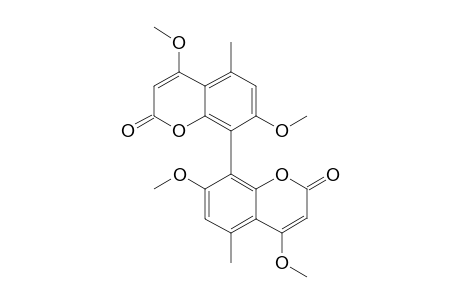 8-(2-keto-4,7-dimethoxy-5-methyl-chromen-8-yl)-4,7-dimethoxy-5-methyl-coumarin