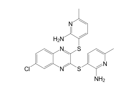 3-[3-(2-amino-6-methylpyridin-3-yl)sulfanyl-6-chloroquinoxalin-2-yl]sulfanyl-6-methylpyridin-2-amine