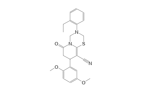 2H,6H-pyrido[2,1-b][1,3,5]thiadiazine-9-carbonitrile, 8-(2,5-dimethoxyphenyl)-3-(2-ethylphenyl)-3,4,7,8-tetrahydro-6-oxo-
