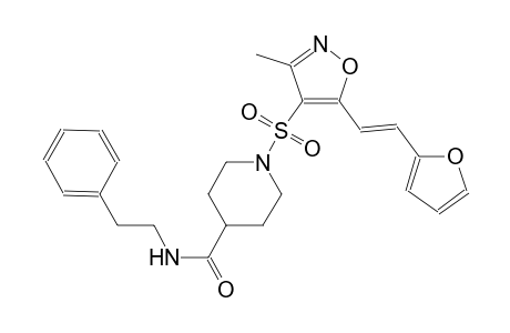4-piperidinecarboxamide, 1-[[5-[(E)-2-(2-furanyl)ethenyl]-3-methyl-4-isoxazolyl]sulfonyl]-N-(2-phenylethyl)-