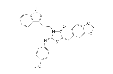 (2Z,5E)-5-(1,3-benzodioxol-5-ylmethylene)-3-[2-(1H-indol-3-yl)ethyl]-2-[(4-methoxyphenyl)imino]-1,3-thiazolidin-4-one