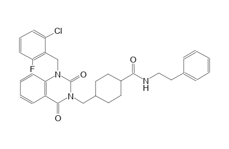 4-[(1-(2-chloro-6-fluorobenzyl)-2,4-dioxo-1,4-dihydro-3(2H)-quinazolinyl)methyl]-N-(2-phenylethyl)cyclohexanecarboxamide