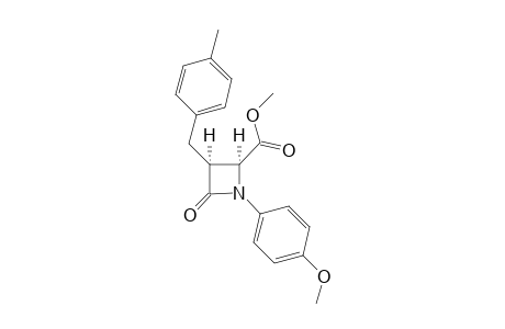 (2S,3S)-1-(4-methoxyphenyl)-3-[(4-methylphenyl)methyl]-4-oxo-2-azetidinecarboxylic acid methyl ester