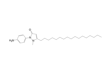 1-(p-aminophenyl)-3-heptadecyl-2-methyl-3-pyrazolin-5-one