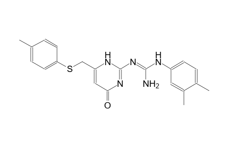 N-(3,4-dimethylphenyl)-N''-(6-{[(4-methylphenyl)sulfanyl]methyl}-4-oxo-1,4-dihydro-2-pyrimidinyl)guanidine