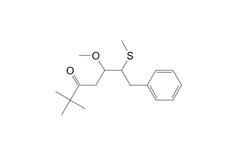 5-Methoxy-2,2-dimethyl-6-(methylthio)-7-phenyl-3-heptanone