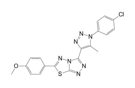6-(4-METHOXYPHENYL)-3-(1-PARA-CHLOROPHENYL-5-METHYL-1,2,3-TRIAZOL-4-YL)-S-TRIAZOLO-[3,4-B]-1,3,4-THIADIAZOLE