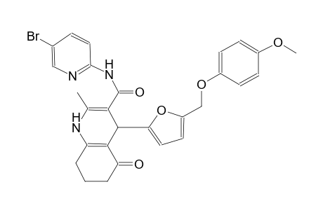 N-(5-bromo-2-pyridinyl)-4-{5-[(4-methoxyphenoxy)methyl]-2-furyl}-2-methyl-5-oxo-1,4,5,6,7,8-hexahydro-3-quinolinecarboxamide