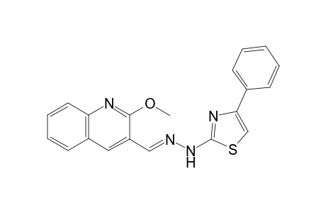 (E)-2-(2-((2-Methoxyquinolin-3-yl)methylene)hydrazinyl)-4-phenylthiazole