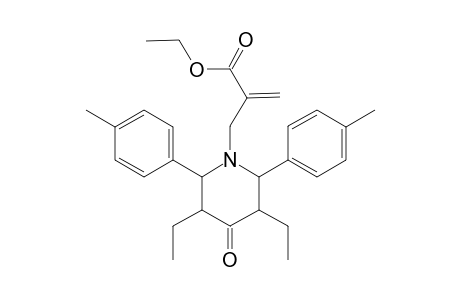 N-[2-(Ethoxtycarbonyl)-2-propenyl]-2,6-di(4-methylphenyl)-3,5-diethyl-4-piperidone