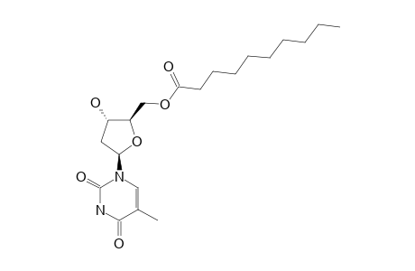 capric acid [(2R,3S,5R)-5-(2,4-diketo-5-methyl-pyrimidin-1-yl)-3-hydroxy-tetrahydrofuran-2-yl]methyl ester