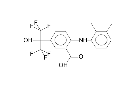 4-(1-HYDROXY-1-TRIFLUOROMETHYL-2,2,2-TRIFLUOROETHYL)-N-(2,3-XYLYL)ANTHRANILIC ACID