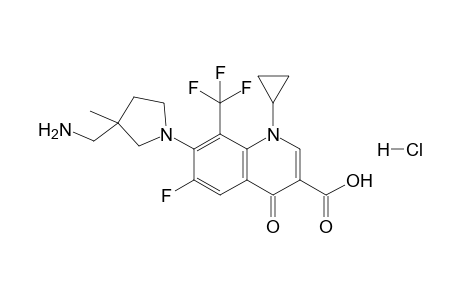 7-[3-(Aminomethyl)-3-methyl-1-pyrrolidinyl]-1-cyclopropyl-6-fluoro-1,4-dihydro-4-oxo-8-(trifluoromethyl)-3-quinolinecarboxylic acid hydrochloride
