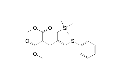 Dimethyl (Z)-2-(3-Phenylthio-2-trimethylsilylmethylallyl)propanedioate