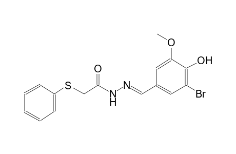 acetic acid, (phenylthio)-, 2-[(E)-(3-bromo-4-hydroxy-5-methoxyphenyl)methylidene]hydrazide