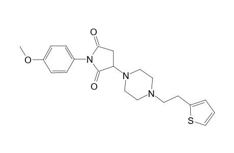1-(4-Methoxyphenyl)-3-{4-[2-(thiophen-2-yl)ethyl]piperazin-1-yl}pyrrolidine-2,5-dione