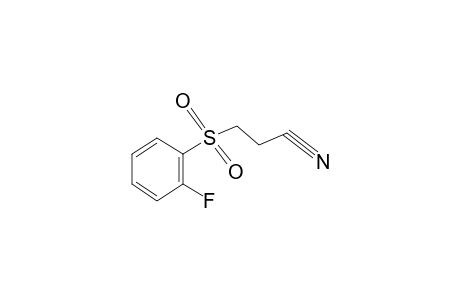 3-((2-Fluorophenyl)sulfonyl)propanenitrile