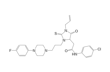 4-imidazolidineacetamide, N-(4-chlorophenyl)-3-[3-[4-(4-fluorophenyl)-1-piperazinyl]propyl]-5-oxo-1-(2-propenyl)-2-thioxo-