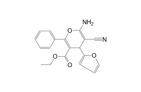 4H-pyran-3-carboxylic acid, 6-amino-5-cyano-4-(2-furanyl)-2-phenyl-,ethyl ester