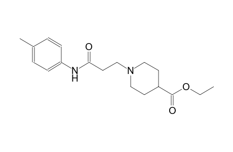 4-piperidinecarboxylic acid, 1-[3-[(4-methylphenyl)amino]-3-oxopropyl]-, ethyl ester