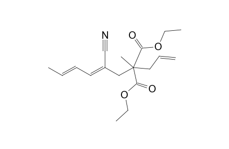 Diethyl 2-allyl-2-[2'-cyano-2',4'-hexadienyl]-2-methylmalonate