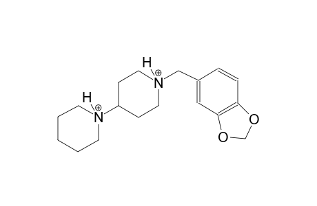 1-(2H-1,3-benzodioxol-5-ylmethyl)-4-(piperidin-1-ium-1-yl)piperidin-1-ium