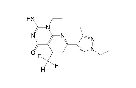 pyrido[2,3-d]pyrimidin-4(1H)-one, 5-(difluoromethyl)-1-ethyl-7-(1-ethyl-3-methyl-1H-pyrazol-4-yl)-2-mercapto-